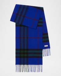Men's Cashmere Giant Check Scarf