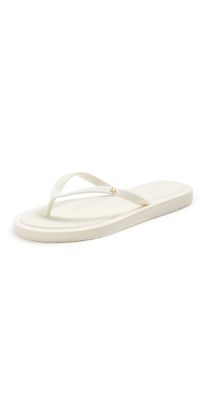 Tory Burch Kira Padded Flip Flops New Ivory/Gold 8