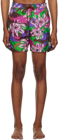 Moncler Multicolor Printed Swim Shorts