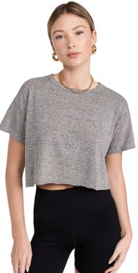 Year of Ours YOS Cropped Tee Heathered Grey XL