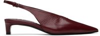 Jil Sander Burgundy Slingback Heels