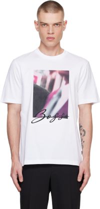 BOSS White Graphic Logo T-shirt