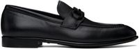 Ferragamo Black Gancini Ornament Loafers