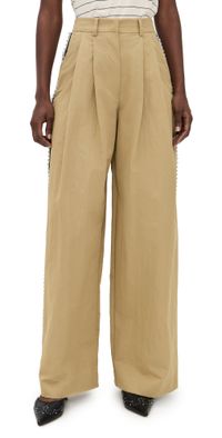 ESSENTIEL ANTWERP Iso Rhinestone Tape Pants Sad Beige 38