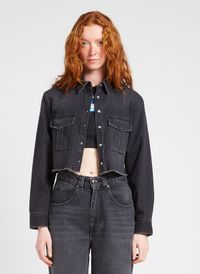 The Kooples - Chemise courte en denim - Taille 3 - Noir