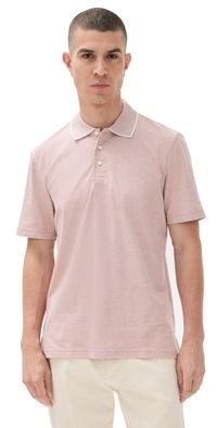 Faherty Short Sleeve Movement Pique Polo Sedona Melange M