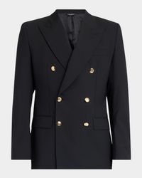 Men's Double-Breasted Wool Suit