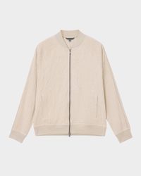 Men's Evie Tonal Embroidered Bomber Jacket