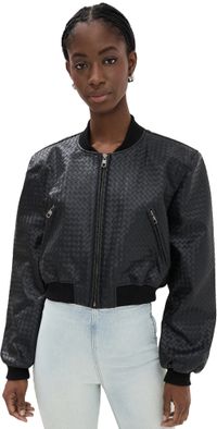 Lioness Allure Woven Bomber Jacket Onyx M