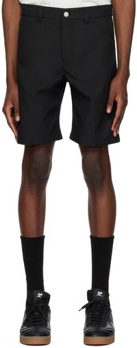 Courrèges Short noir à passant