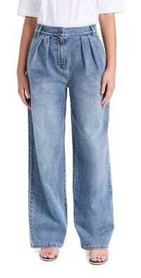 Tibi Classic Wash Stella Full Length Pants Classic Blue 26