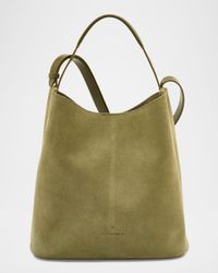 Le Laudi Suede Bucket Crossbody Bag