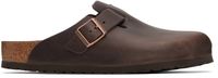 Birkenstock Brown Regular Boston Slip-on Loafers