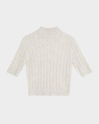 Glam Cable-Knit Mohair Sweater