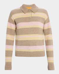 Collegiate Striped Cashmere Polo