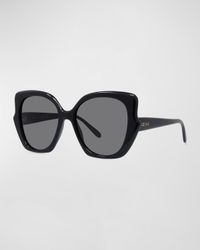 Logo Acetate Butterfly Sunglasses