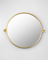 Burnish Golden Round Mirror, 27"