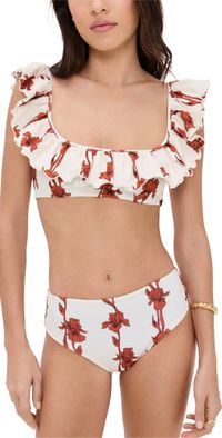 La DoubleJ Ruffle Bikini Top Mini Iris XXL
