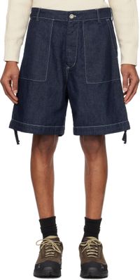 C.P. Company Blue 3/1 Denim Shorts
