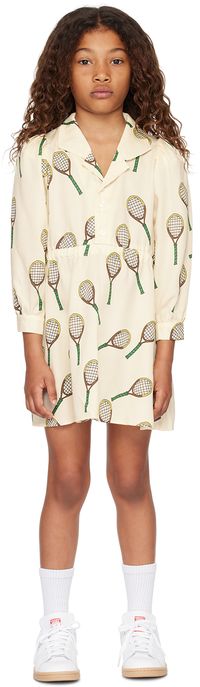 Mini Rodini Kids Off-White Tennis Dress