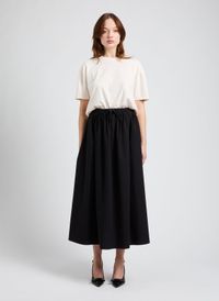 Saison 1865 - Jupe midi en coton - Taille XL - Noir