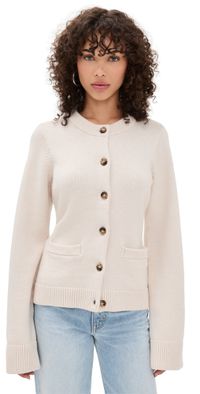 Good American Button Front Knit Cardigan Chili001 2XL