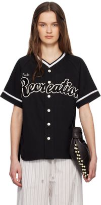 Bode Black Baseball Shirt