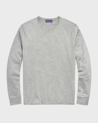Men's Silk-Cotton Jersey Long-Sleeve T-Shirt