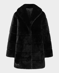 Fur-Free Quilted Faux Mink Coat