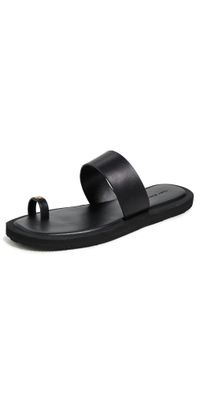 Tory Burch Toe Ring Flip Flops Perfect Black / Perfect Black 10