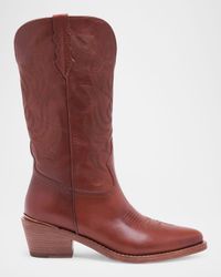 Gigi Leather Western Boots