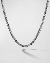 Men's Box Chain Necklace in Silver, 4.8mm