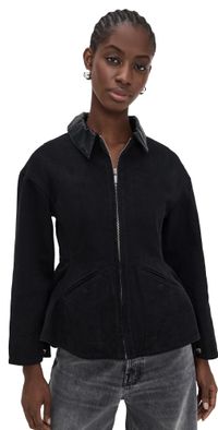 Line & Dot Eton Peplum Jacket Black L