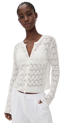 Vince Lace Stitch Cardigan Terra XS