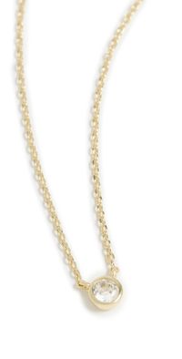 By Adina Eden Mini Cubic Zirconia Bezel Pendant Necklace Gold One Size