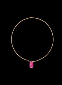 Hipanema - Collier sautoir en cordon avec charm central - Taille Unique - Rose