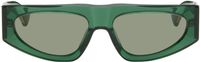 Bottega Veneta Green Rectangular Sunglasses