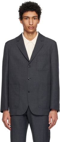 POTTERY Gray Single-Breasted Blazer