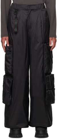 RAINS Black Vardo Cargo Pants