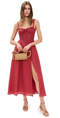 BARDOT Esra Midi Dress Fire Red 8