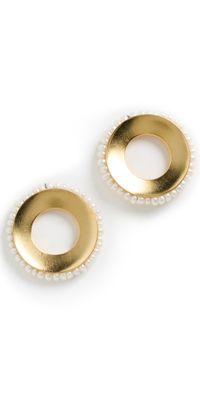Brinker + Eliza Annabelle Earrings Gold/Pearl One Size