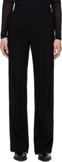 Ann Demeulemeester Black Maaike Flared Leg Comfort Trousers