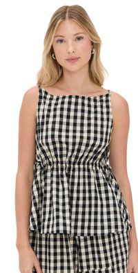 VRG GRL Indi Top Black Check Black/White XS