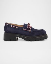 Hudson Suede Lug-Sole Boat Shoes