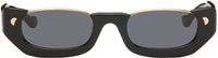 Nanushka Black Zorea Half-Moon Sunglasses