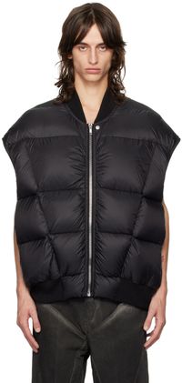 Rick Owens Black Porterville Luxor Flight Down Vest