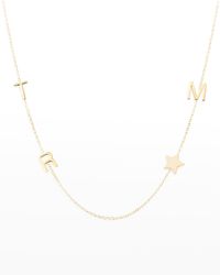 Personalized Mini Three-Letter & Star Pendant Necklace