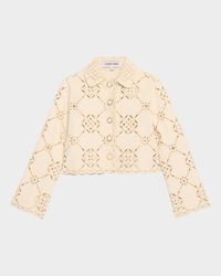 Adelaide Scalloped Eyelet-Embroidered Jacket