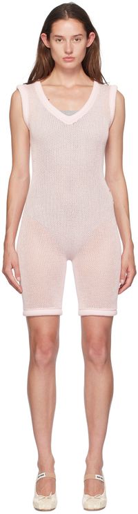 Isa Boulder Pink Armor Chain Jumpsuit