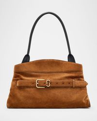 The Satchel Suede Shoulder Bag
